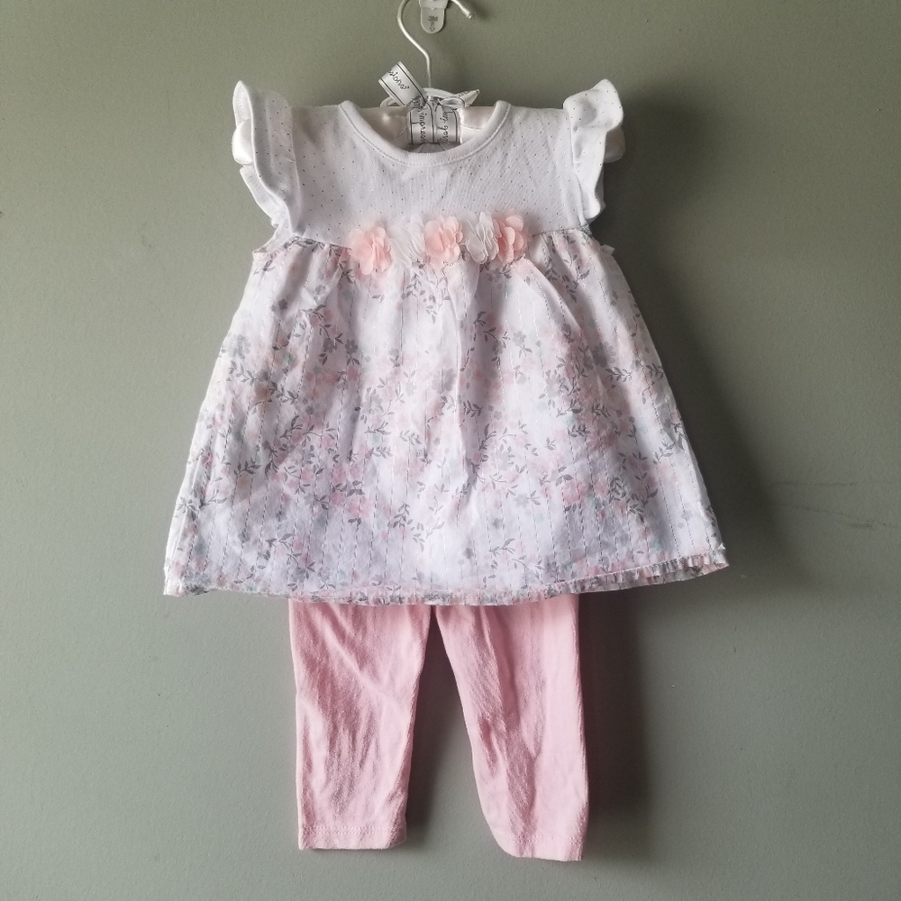 Rene Rofe Baby Girl Floral Outfit Size 3-6 mths